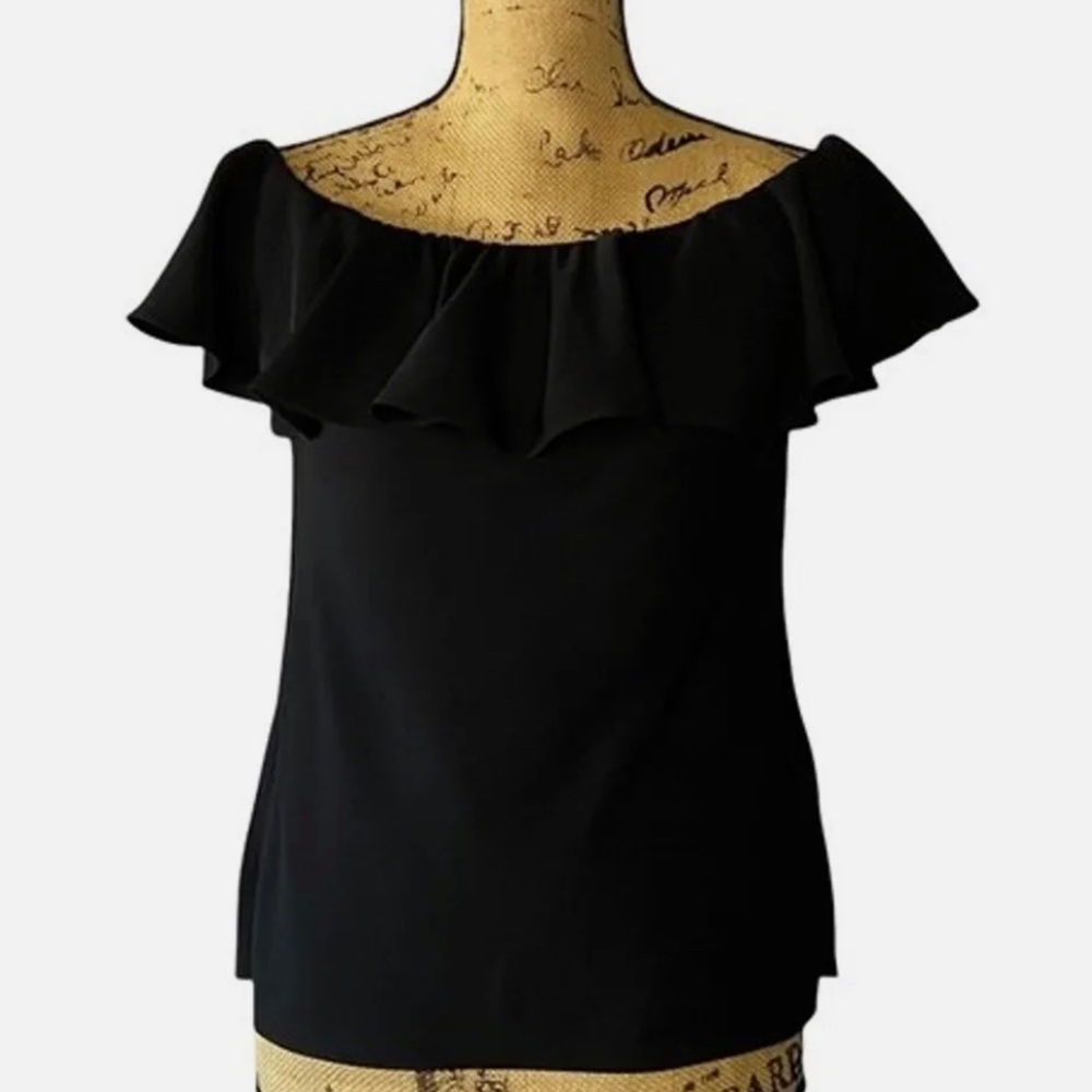Ralph Lauren Ruffled Shoulder Top - Picture 3 of 8
